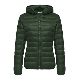 Veste d'hiver XL pour femmes Style Bomber chaud en nylon avec tissu tissé rembourré et décoratif Vestes en duvet d'extérieur pour grande taille - Product Image 4