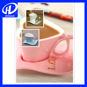 Blanco Azul Rosa <span class=keywords><strong>En</strong></span> Forma de Corazón Creativo De Cerámica taza de Café Taza de Leche Taza Del Regalo 120 ML - Product Image 1