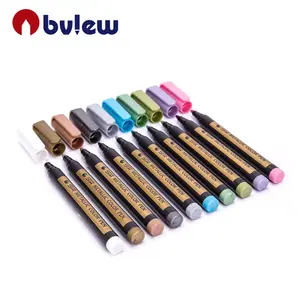 10 pcs मध्यम बिंदु टिप स्थायी मार्कर पेन पेंट के लिए किसी भी सतह प्लास्टिक, ग्लास, चीनी मिट्टी, धातु, पत्थर, लकड़ी, कपड़े