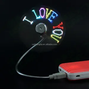 Ventilateur de messages LED multicolore Programmable par USB, flexibles, pour programmes, vente en gros, avec texte