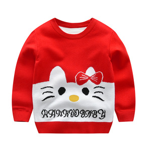 Jersey con dibujos de gato para niños de 2 a 7 años, suéter de punto coreano cálido para bebés - Product Image 2