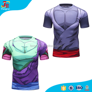 T-shirt imprimé Super <span class=keywords><strong>Saiyan</strong></span> Goku pour hommes, haut avec Compression pour l'entraînement et le Fitness - Product Image 3
