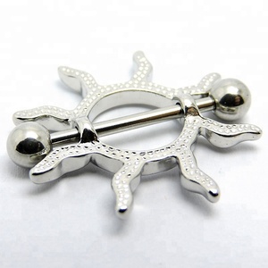 <strong>Cool</strong>!! Hot Sale Fire Sun <strong>Nipple</strong> Piercing <strong>Rings</strong>