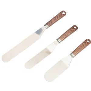 3pcs Kitchen Tool Baking Tools Stainless Steel Cake Icing Decoration Spatula Cake Knife Set