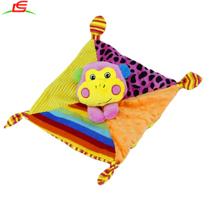Logo personnalisé en peluche singe éléphant <span class=keywords><strong>lion</strong></span> animal super doux bébé <span class=keywords><strong>couverture</strong></span> de sécurité - Product Image 1