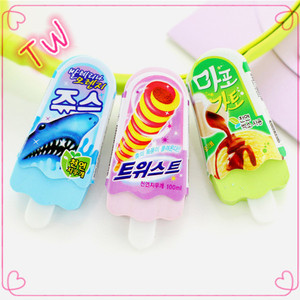 Best verkochte creatieve schrijfwaren uit China, grappige ijsjes-design TPR potloodgum 027 - Product Image 3