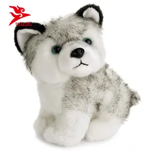 Envío de la gota 18cm juguetes de peluche de felpa suave Peluche de Animal perro Husky Siberiano para los niños