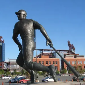Famous Sculpture Life Size Bronze Baseball Player Statue for Citizens Bank Ball Park