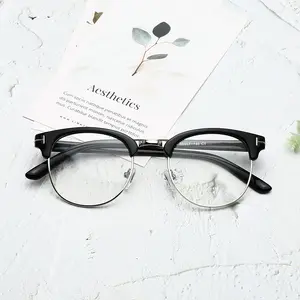 Semi Frame Round Eye Glasses Eyeglasses Eyewear Frames For Women Men