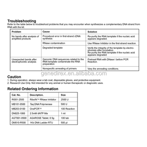 50 Rxns GScript First-Strand CDNA การสังเคราะห์ชุด - Product Image 1