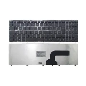 Bingkai hitam Keyboard Jerman hitam HK-HHT untuk ASUS K52 K52Je K52JK K52Jr K52JT K52JU