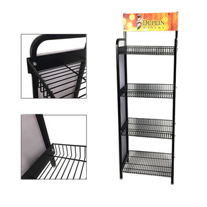 Bán Hot Kim Loại Dây Hiển Thị Giá Đứng Miễn Phí 4 Kệ Rượu Rượu Đồ Uống Đồ Uống Kim Loại Dây Giá - Product Image 5