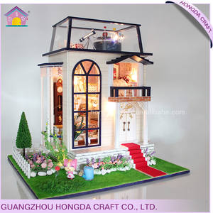 บ้านของเล่นขนาดใหญ่สำหรับเด็ก,บ้านตุ๊กตาจิ๋ว1:24ชุด Diy กล่องสีของเล่นเด็กพร้อมไฟบ้านไม้ของเล่นเพื่อการศึกษาอื่นๆ - Product Image 4