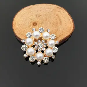 New Pearl Button Accessories Rhinestone Buttons Alloy Buttons For Garment Accessories