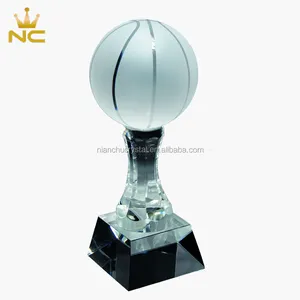 Хрустальный баскетбольный трофей для футбола, игры в гольф, тенниса, бейсбола, спорта
