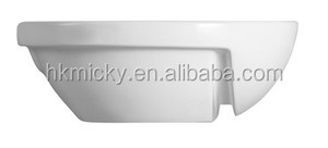 High Quality <strong>Wash</strong> <strong>Basin</strong> Designs <strong>Parryware</strong> Round Deep Sink Semi Recessed Lavatory for Hotel - Product Image 3