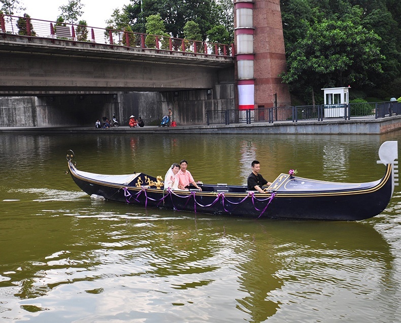 venice gondola handmade wood boat