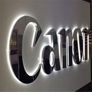 Personalizzato led canale lettere in metallo 3d luce di marchio usato all'aperto insegne luminose