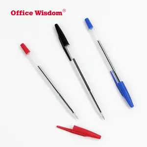 办公室智慧简单 1.0毫米圆珠笔适合学生和促销制造商批发廉价塑料圆珠笔