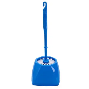 Cheap Toilet Brush 36*10 Bathroom Accessories Modern Hygienic Silicone Cleaning Toilet Brush Set Hand Sustainable Blue White Or Customized Color