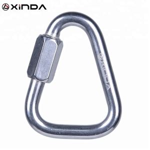 Mousqueton XINDA en acier inoxydable à usage intensif <span class=keywords><strong>Maillon</strong></span> <span class=keywords><strong>Rapide</strong></span> à maillons rapides pour l'escalade et le travail en hauteur Conception Delta accessible - Product Image 1