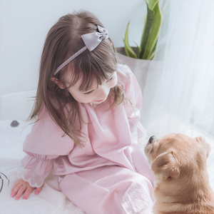 Della cina di alta Qualità pigiami di seta solido boutique manica lunga delle ragazze dei pigiami degli indumenti da notte all'ingrosso - Product Image 3