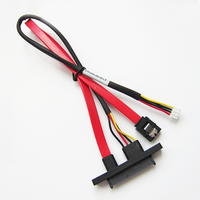 Câble Sata 7 broches à 180 degrés/connecteur 4 broches Câble plat femelle Sata 7 + 15 broches 22 broches