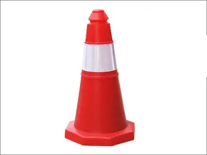 Cones de trabalho estrada 50cm tráfego segurança pe tráfego cone
