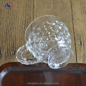 Mug à café à large ouverture <span class=keywords><strong>en</strong></span> verre transparent de 5 oz, style <span class=keywords><strong>arabe</strong></span> turc, avec motif <span class=keywords><strong>en</strong></span> relief, pour le petit-déjeuner, le lait, les flocons d'<span class=keywords><strong>avoine</strong></span> - Product Image 4