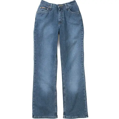 Groothandel Tummy Control Panel Geen Kloof Discreet Verbergt Vrouwen Afslanken Stretchy Boot Cut Broek Meisjes Blauw Denim Mid Rise jeans