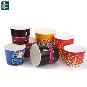 Disposable Paper Bucket Custom Logo Disposable Take Away Fried Chicken Buckets Paper Popcorn Chicken Cup