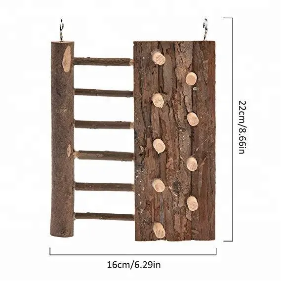 ของเล่นหนูแฮมสเตอร์ไม้ธรรมชาติ,บ้านบันไดสำหรับปีนป่ายของเล่นเคี้ยวสำหรับสัตว์เลี้ยงขนาดเล็กหนูเจอร์บิลหนูชินชิลล่าหนูตะเภา