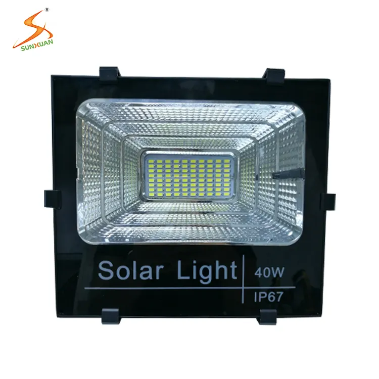 factory price emergency ip65 rechargeable outdoor 6v smd modern high power solar led flood light 40W