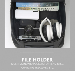 Bắc cực Hunter 15.6 inch unisex <span class=keywords><strong>polyester</strong></span> không thấm nước Túi máy tính xách tay chống trộm ba lô với USB sạc cổng máy tính xách tay Ba lô người đàn ông - Product Image 3