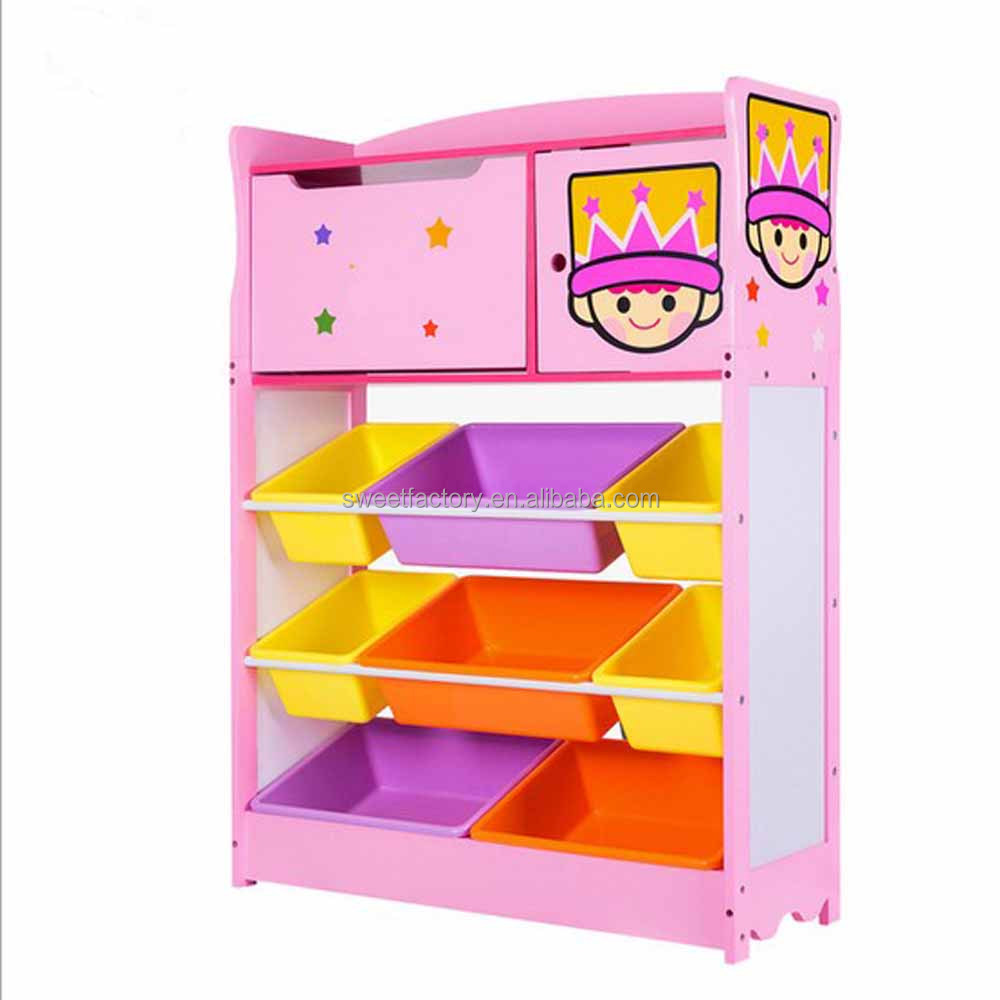 Детские игрушечные полки с корзинами, Детская игрушечная полка