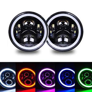 Morsun 7 pollici HA CONDOTTO il <span class=keywords><strong>Faro</strong></span> auto sistema di illuminazione 7 pollici rotonda <span class=keywords><strong>RGB</strong></span> halo anello led fari - Product Image 2