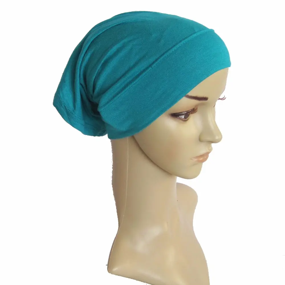 Wholesale New Style Muslim Turban Hijab Tube Caps Malaysia Hat Under Scarf Bonnet 49 colors