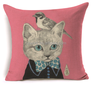 Gatos cartón diseño 45*45 cm 3D digital impreso funda de cojín fundas de almohada - Product Image 4