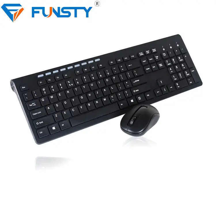 Pabrik Harga Murah Custom USB Ultra Tipis Fashion 2.4G Wireless Keyboard dan Mouse