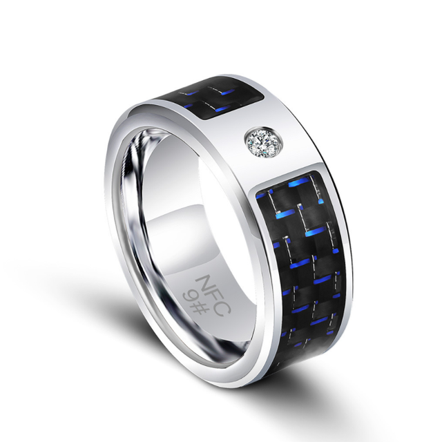 Hot Selling NFC Smart Ring Stainless Steel Diamond Ring