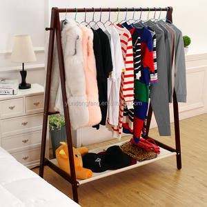 Madeira real atacado é uma palavra simples Fold Clothes Hanger/ Export Clothes-horse Tie Rack - Product Image 3