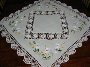 Mantel <span class=keywords><strong>de</strong></span> Encaje <span class=keywords><strong>de</strong></span> Algodón con Bordado <span class=keywords><strong>de</strong></span> Cinta - Product Image 4