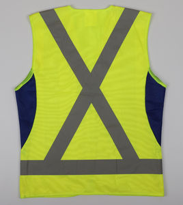 批发设计师反光安全背心 HS 代码 ANSI 2 类与背交叉 - Product Image 4