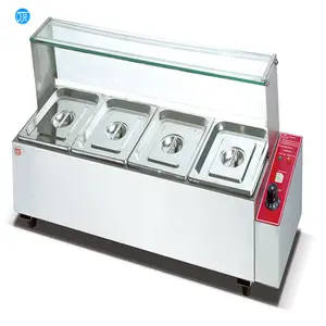 Bán buôn thép không gỉ điện Bain Marie với Glass (4-pans)