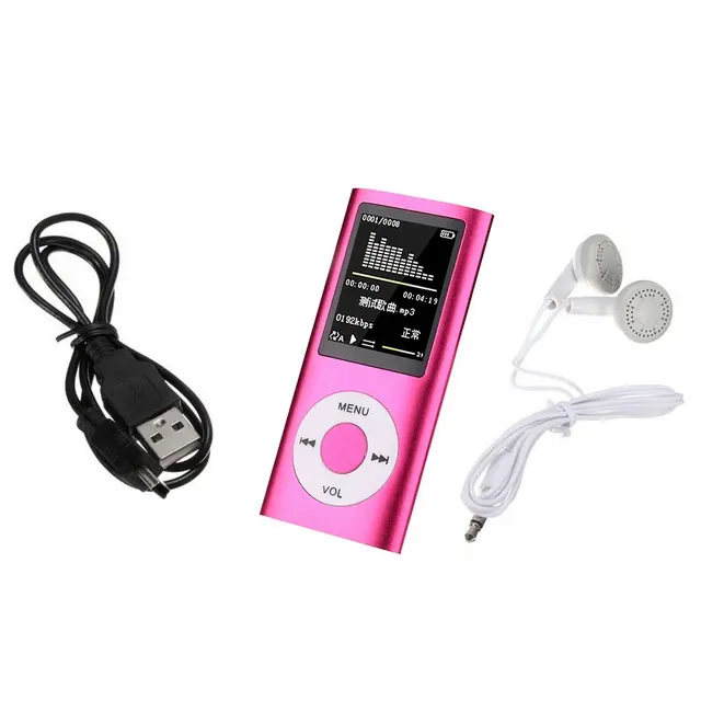 TFT หน้าจอ Mp3 Mp4 Media Player รองรับ2Gb 4Gb 8Gb 16Gb 32Gb TF Card ฟรีดาวน์โหลดเพลง