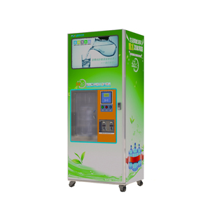 gebotteld water vending machine aangedreven door munt& noot/alkalisch water automaat/9- fase waterfilters water vending mac