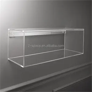 Kabinet Di Bawah Dinding Mount Tv Unit Penyimpanan Rak Acrylic Lucite Rak Mengambang