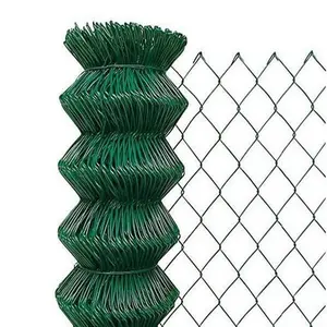 Coated Chain Link Fence American Best Selling Cheap Rubber Pvc Coated Farm Fence Steel Wire Fence Mesh; Protecting Mesh Metal