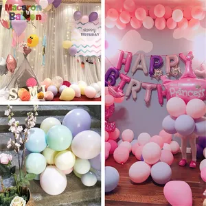 200 adet 5 ''Macaron şeker balonu saf lateks balonlar çocuk oyuncakları ev doğum günü düğün balon dekorasyon parti malzemeleri KBR123