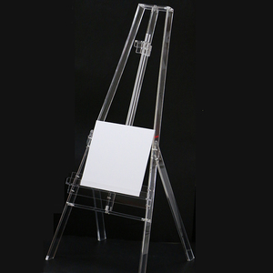 <span class=keywords><strong>Chevalet</strong></span> de sol en acrylique transparent personnalisé en forme de triangle <span class=keywords><strong>chevalet</strong></span> d'affichage d'illustration d'étagère pour le signe de bienvenue de mariage - Product Image 1